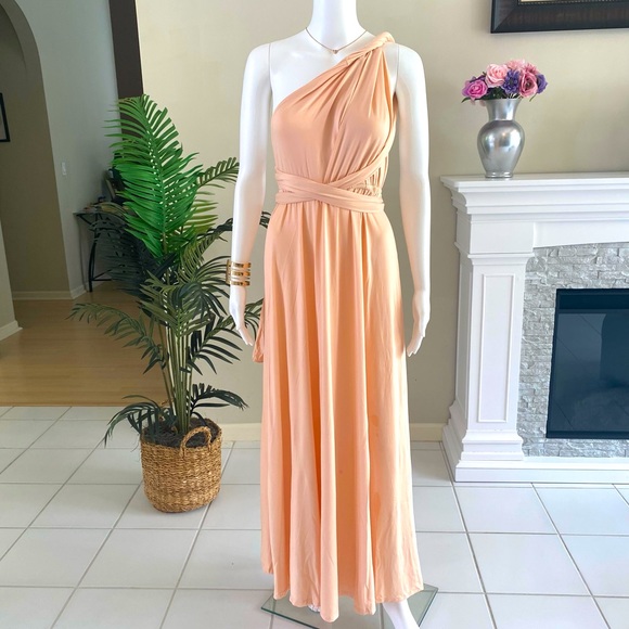 Isla Posh Convertible Infinity Maxi Dress in Beige - Picture 2 of 9